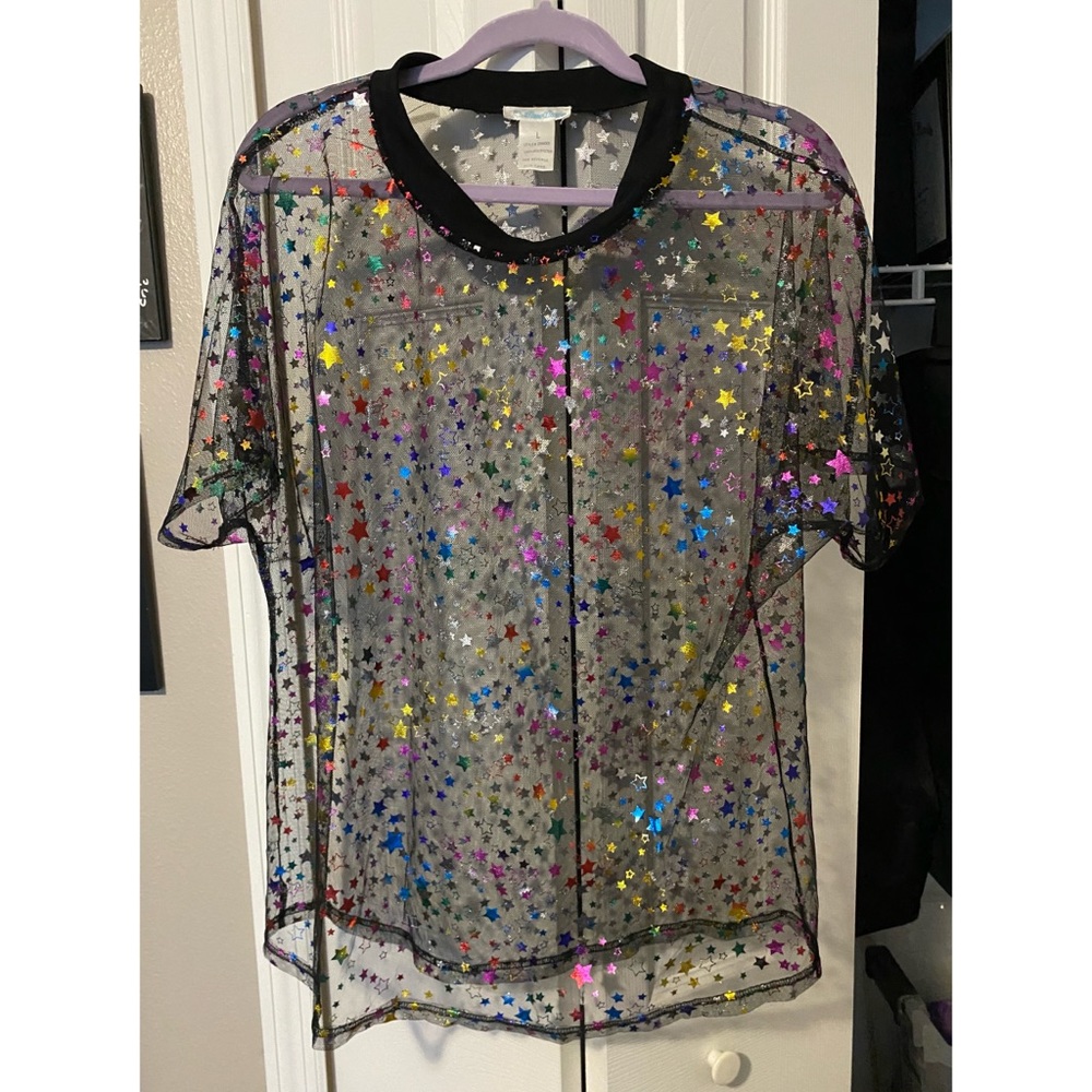 Iheartraves oversized mesh shirt